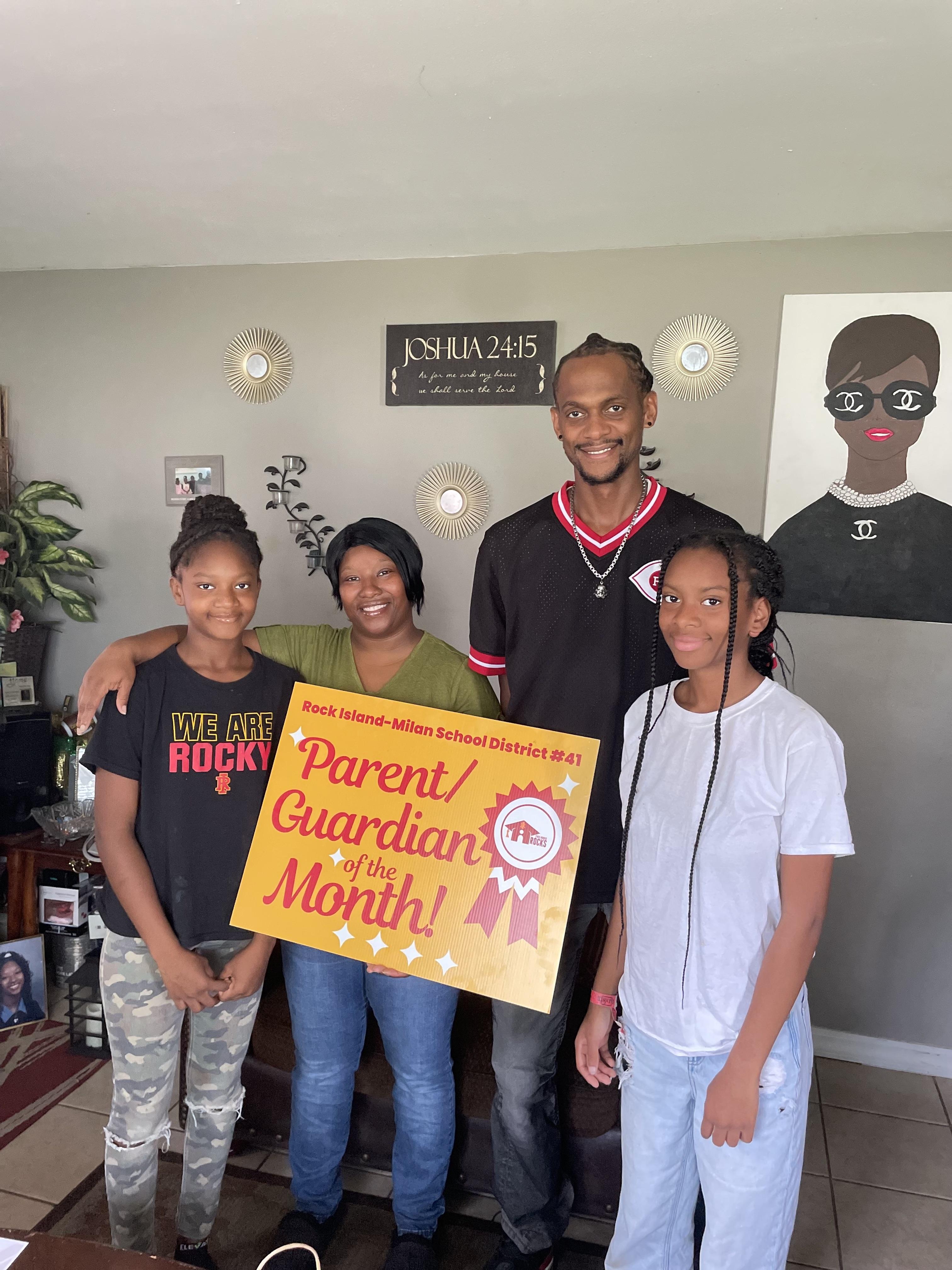 Tierra Peniston and Aaron Buggs - parent of the month winners